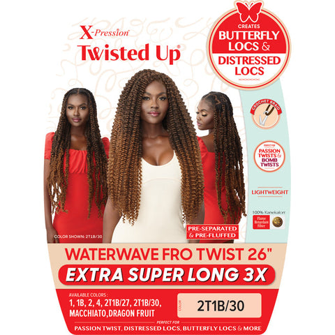 Outre X-Pression Twisted Up Crochet Braids 3X - WATERWAVE FRO TWIST 26" EXTRA SUPERLONG Outre X-Pression Twisted Up Crochet Braids 3X - WATERWAVE FRO TWIST 26" EXTRA SUPERLONG
