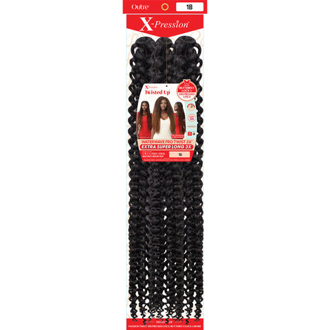 Outre X-Pression Twisted Up Crochet Braids 3X - WATERWAVE FRO TWIST 26" EXTRA SUPERLONG Outre X-Pression Twisted Up Crochet Braids 3X - WATERWAVE FRO TWIST 26" EXTRA SUPERLONG