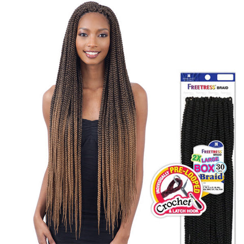 Freetress Crochet Braid 2X LARGE BOX BRAIDS 30 Inch Freetress Crochet Braid 2X LARGE BOX BRAIDS 30 Inch