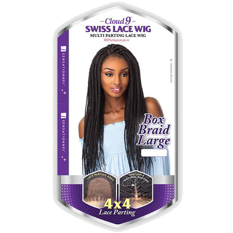 Sensationnel Cloud 9 Multi Parting 4x4 Swiss Lace Wig - BOX BRAID LARGE Sensationnel Cloud 9 Multi Parting 4x4 Swiss Lace Wig - BOX BRAID LARGE