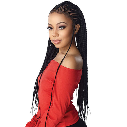 Sensationnel Cloud 9 Swiss Lace 100% Hand Braided 13x7 Lace Front Wig - FEED IN FULANI CORNROW Sensationnel Cloud 9 Swiss Lace 100% Hand Braided 13x7 Lace Front Wig - FEED IN FULANI CORNROW