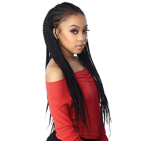 Sensationnel Cloud 9 Swiss Lace 100% Hand Braided 13x7 Lace Front Wig - FEED IN FULANI CORNROW Sensationnel Cloud 9 Swiss Lace 100% Hand Braided 13x7 Lace Front Wig - FEED IN FULANI CORNROW