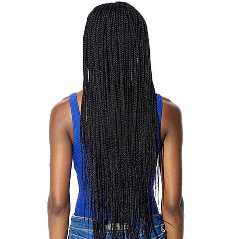Sensationnel Cloud 9 Ruwa 4x4 Swiss Lace Hand-Braided Front Wig - BOX BRAID 36" Sensationnel Cloud 9 Ruwa 4x4 Swiss Lace Hand-Braided Front Wig - BOX BRAID 36"
