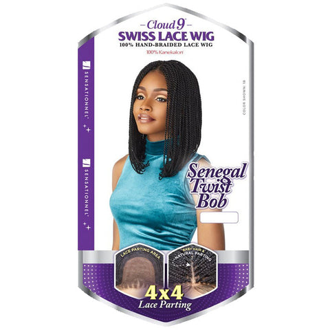 Sensationnel Cloud 9 Swiss Lace Hand-Braided 4x4 Lace Part Wig - SENEGAL TWIST BOB Sensationnel Cloud 9 Swiss Lace Hand-Braided 4x4 Lace Part Wig - SENEGAL TWIST BOB