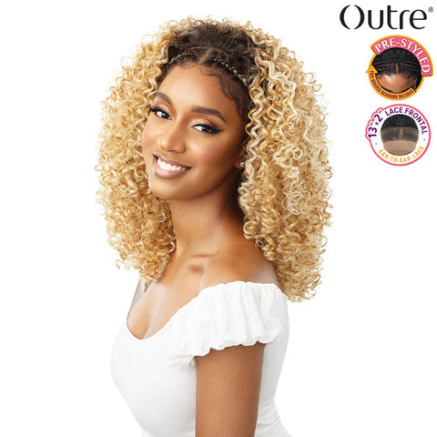 Outre Pre-Styled 13x2 HD Lace Frontal Wig - HALO STITCH BRAID 18" Outre Pre-Styled 13x2 HD Lace Frontal Wig - HALO STITCH BRAID 18"