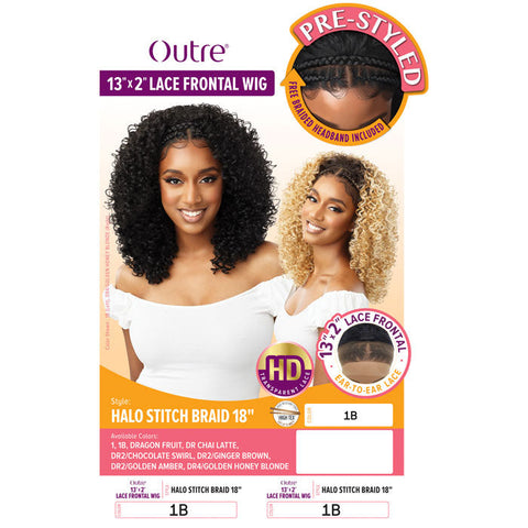 Outre Pre-Styled 13x2 HD Lace Frontal Wig - HALO STITCH BRAID 18" Outre Pre-Styled 13x2 HD Lace Frontal Wig - HALO STITCH BRAID 18"