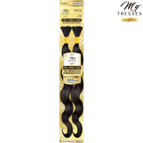 Outre Mytresses Gold Label 100% Human Hair Braids - PRE-STRETCHED NATURAL BODY BULK 18", 24" Outre Mytresses Gold Label 100% Human Hair Braids - PRE-STRETCHED NATURAL BODY BULK 18", 24"