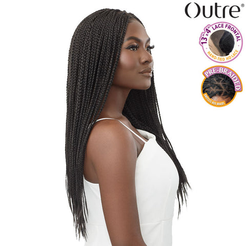 Outre Pre-Braided HD 13X4 Box Braids HD Lace Front Wig - KNOTLESS SQUARE PART BRAIDS 26" Outre Pre-Braided HD 13X4 Box Braids HD Lace Front Wig - KNOTLESS SQUARE PART BRAIDS 26"