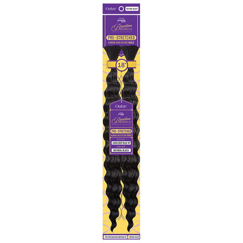 OUTRE PURPLE PACK BRAZILIAN BUNDLE 100% HUMAN HAIR BLEND BRAID - PRE STRETCHED LOOSE DEEP BULK 18/24 inch OUTRE PURPLE PACK BRAZILIAN BUNDLE 100% HUMAN HAIR BLEND BRAID - PRE STRETCHED LOOSE DEEP BULK 18/24 inch