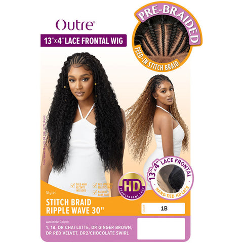 Outre Pre-Braided 13x4 HD Lace Frontal Wig - STITCH BRAID RIPPLE WAVE 30" Outre Pre-Braided 13x4 HD Lace Frontal Wig - STITCH BRAID RIPPLE WAVE 30"
