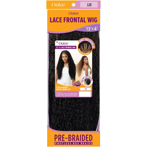 Outre Pre-Braided 13x4 HD Lace Frontal Wig - STITCH BRAID RIPPLE WAVE 30" Outre Pre-Braided 13x4 HD Lace Frontal Wig - STITCH BRAID RIPPLE WAVE 30"