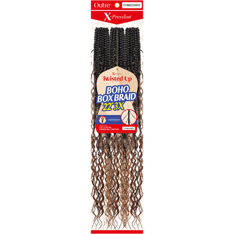 Outre X Pression Twisted Up Crochet Braid - 3X BOHO BOX BRAID 22" Outre X Pression Twisted Up Crochet Braid - 3X BOHO BOX BRAID 22"