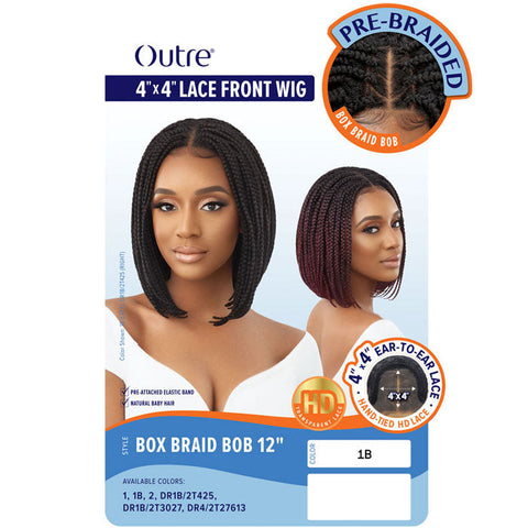 Outre Pre Braided 4X4 HD Lace Front Wig - BOX BRAID BOB 12" Outre Pre Braided 4X4 HD Lace Front Wig - BOX BRAID BOB 12"