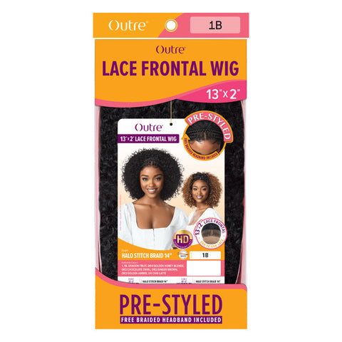 Outre Pre-Styled Glueless 13X2 HD Lace Front Wig - HALO STITCH BRAID 14" Outre Pre-Styled Glueless 13X2 HD Lace Front Wig - HALO STITCH BRAID 14"