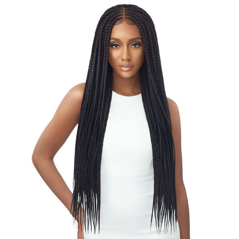 Outre Pre Braided HD 4X4 Lace Front Wig - MIDDLE PART-IN BOX BRAIDS 36" Outre Pre Braided HD 4X4 Lace Front Wig - MIDDLE PART-IN BOX BRAIDS 36"