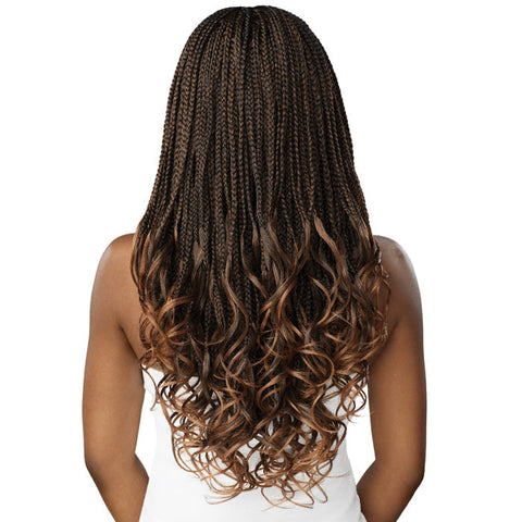 Outre Glueless Pre-Braided 4X4 HD Lace Front Wig - MIDDLE PART FRENCH CURL BOX BRAIDS 26" Outre Glueless Pre-Braided 4X4 HD Lace Front Wig - MIDDLE PART FRENCH CURL BOX BRAIDS 26"