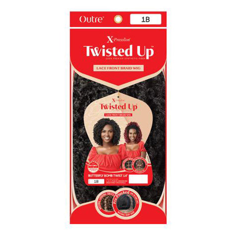 Outre X-Pression Synthetic Twisted Up Lace Front Braid Wig - BUTTERFLY BOMB TWIST 14 Outre X-Pression Synthetic Twisted Up Lace Front Braid Wig - BUTTERFLY BOMB TWIST 14