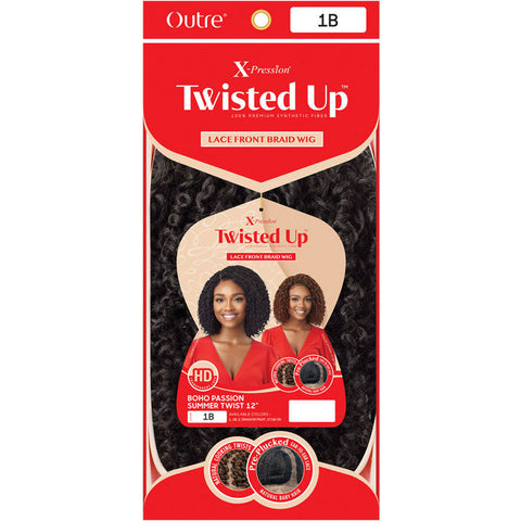 Outre X Pression Twisted Up Glueless HD Lace Front Braid Wig - BOHO PASSION SUMMER TWIST 12 Outre X Pression Twisted Up Glueless HD Lace Front Braid Wig - BOHO PASSION SUMMER TWIST 12