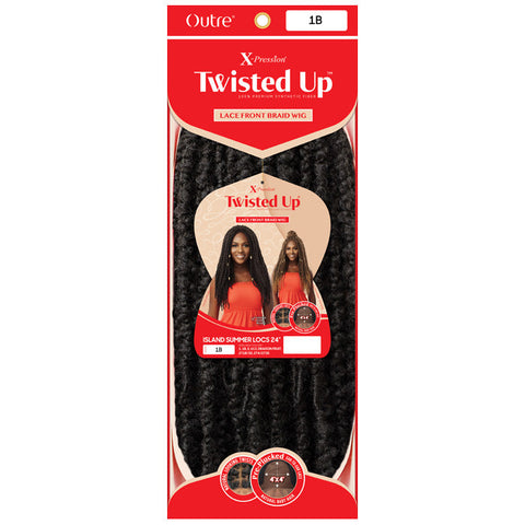 Outre X Pression Twisted Up Glueless 4X4 Lace Front Braid Wig - ISLAND SUMMER LOCS 24 Outre X Pression Twisted Up Glueless 4X4 Lace Front Braid Wig - ISLAND SUMMER LOCS 24