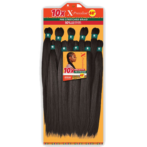 Sensationnel X-Pression Braiding Hair Bulk - 10X PRE-STRETCHED BRAID 48" Sensationnel X-Pression Braiding Hair Bulk - 10X PRE-STRETCHED BRAID 48"