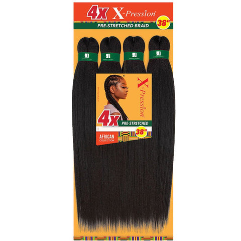 Sensationnel X-Pression African Collection 4X PRE STRETCHED BRAID 38" Sensationnel X-Pression African Collection 4X PRE STRETCHED BRAID 38"