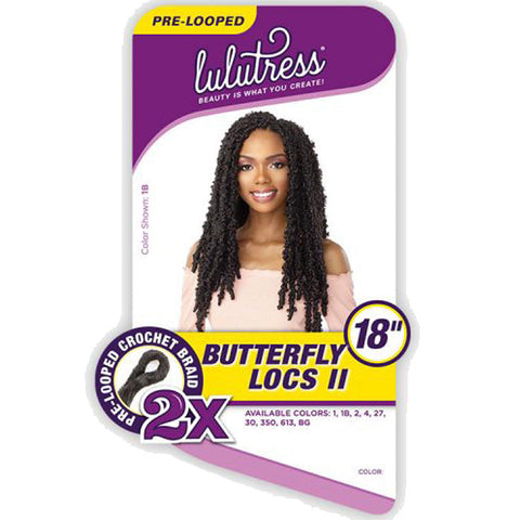 Sensationnel Lulutress Pre-Looped Crochet Braid - BUTTERFLY LOCS II 18" 3X Sensationnel Lulutress Pre-Looped Crochet Braid - BUTTERFLY LOCS II 18" 3X