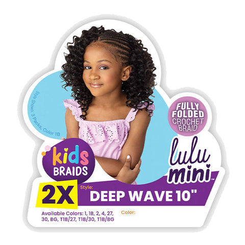 Sensationnel Lulu Mini Kids 2X Crochet Braid - DEEP WAVE 10 Sensationnel Lulu Mini Kids 2X Crochet Braid - DEEP WAVE 10