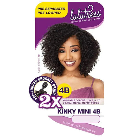 Sensationnel Synthetic Lulutress Crochet Braid - 2X KINKY MINI 4B Sensationnel Synthetic Lulutress Crochet Braid - 2X KINKY MINI 4B