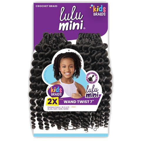 Sensationnel Kids Braids Lulu Mini Pre-looped Crochet Braids - 2X WAND TWIST 7 Sensationnel Kids Braids Lulu Mini Pre-looped Crochet Braids - 2X WAND TWIST 7