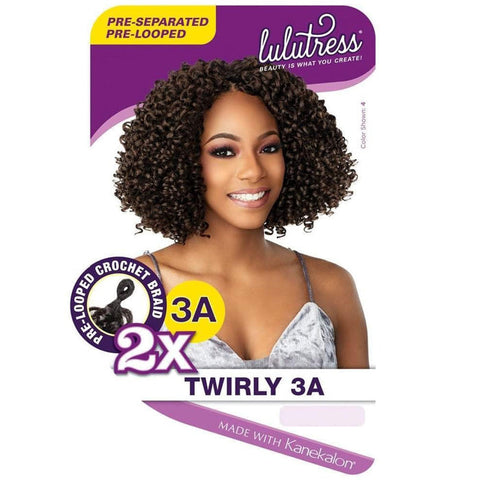 Sensationnel Lulutress Pre-Separated Pre-Looped Crochet Braid - 2X TWIRLY 3A Sensationnel Lulutress Pre-Separated Pre-Looped Crochet Braid - 2X TWIRLY 3A