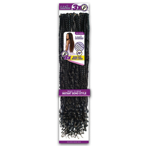 Sensationnel Lulutress 3X Pre-Looped Crochet Braids - BOHO BOX BRAID LARGE 28" Sensationnel Lulutress 3X Pre-Looped Crochet Braids - BOHO BOX BRAID LARGE 28"