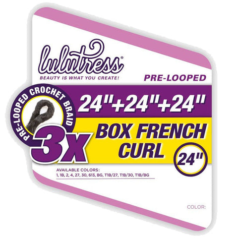Sensationnel Lulutress Pre-Looped Crochet Braids - 3X BOX FRENCH CURL 24" Sensationnel Lulutress Pre-Looped Crochet Braids - 3X BOX FRENCH CURL 24"
