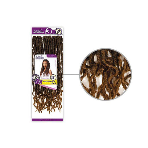 Sensationnel Lulutress Pre-Looped Crochet Braid - 3X DISTRESSED LOCS 18" Sensationnel Lulutress Pre-Looped Crochet Braid - 3X DISTRESSED LOCS 18"