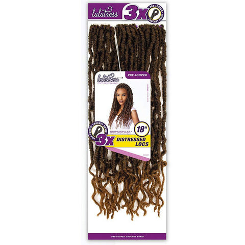 Sensationnel Lulutress Pre-Looped Crochet Braid - 3X DISTRESSED LOCS 18" Sensationnel Lulutress Pre-Looped Crochet Braid - 3X DISTRESSED LOCS 18"