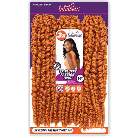 Sensationnel Lulutress Pre-Looped Crochet Braid - 3X FLUFFY PASSION TWIST 14 Sensationnel Lulutress Pre-Looped Crochet Braid - 3X FLUFFY PASSION TWIST 14