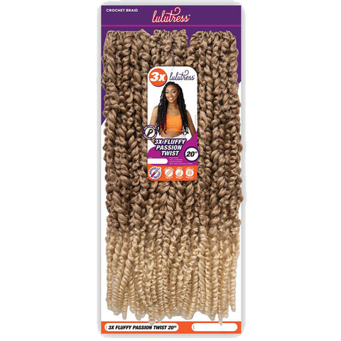 Sensationnel Lulutress Pre-Looped Crochet Braid - 3X FLUFFY PASSION TWIST 20 Sensationnel Lulutress Pre-Looped Crochet Braid - 3X FLUFFY PASSION TWIST 20