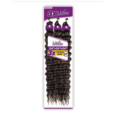 Sensationnel Lulutress 3 Bundles Crochet Braid - 3X FRENCH WAVE 24" Sensationnel Lulutress 3 Bundles Crochet Braid - 3X FRENCH WAVE 24"