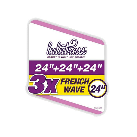 Sensationnel Lulutress 3 Bundles Crochet Braid - 3X FRENCH WAVE 24" Sensationnel Lulutress 3 Bundles Crochet Braid - 3X FRENCH WAVE 24"
