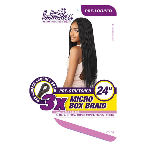 Sensationnel Lulutress Pre-Looped Crochet Braid - 3X MICRO BOX BRAID 24" Sensationnel Lulutress Pre-Looped Crochet Braid - 3X MICRO BOX BRAID 24"