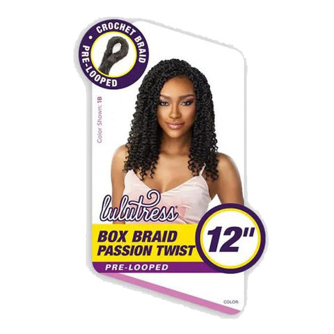 Sensationnel Lulutress Pre-Looped Crochet Braid - BOX BRAID PASSION TWIST 12" Sensationnel Lulutress Pre-Looped Crochet Braid - BOX BRAID PASSION TWIST 12"