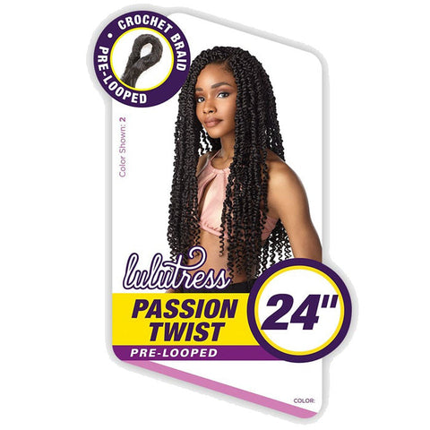 Sensationnel Lulutress Pre-Looped Crochet Braid - PASSION TWIST 18"/24" Sensationnel Lulutress Pre-Looped Crochet Braid - PASSION TWIST 18"/24"