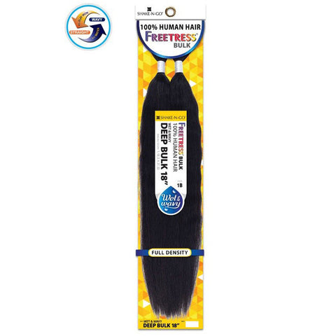 Freetress Bulk 100% Human Hair Bulk Braiding Hair - DEEP BULK 18 - Wet and Wavy Freetress Bulk 100% Human Hair Bulk Braiding Hair - DEEP BULK 18 - Wet and Wavy
