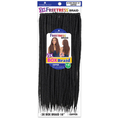 Freetress Pre-Looped Crochet Braid - 3X BOX BRAID 18" Freetress Pre-Looped Crochet Braid - 3X BOX BRAID 18"