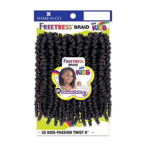 Freetress Kids Pre-Looped Crochet Braid - 3X PASSION TWIST 8" Freetress Kids Pre-Looped Crochet Braid - 3X PASSION TWIST 8"