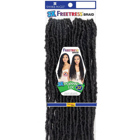 Freetress Pre-Looped Crochet Braids - 3X POPPIN LOC 22" Freetress Pre-Looped Crochet Braids - 3X POPPIN LOC 22"