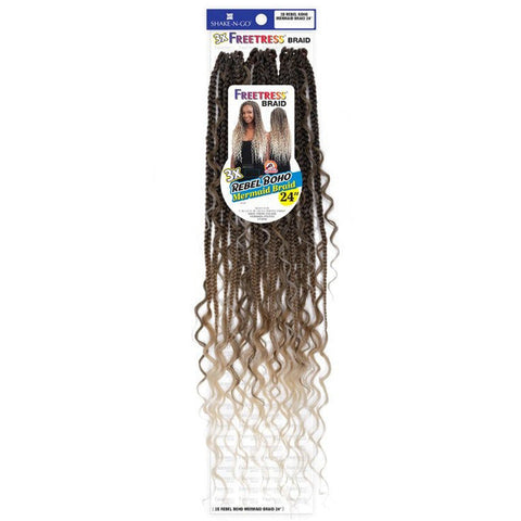 Freetress Pre-Looped Crochet Braids - 3X REBEL BOHO MERMAID BRAID 24" Freetress Pre-Looped Crochet Braids - 3X REBEL BOHO MERMAID BRAID 24"
