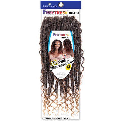 Freetress Pre-Looped Crochet Braid - 2X REBEL DISTRESSED LOC 12" Freetress Pre-Looped Crochet Braid - 2X REBEL DISTRESSED LOC 12"
