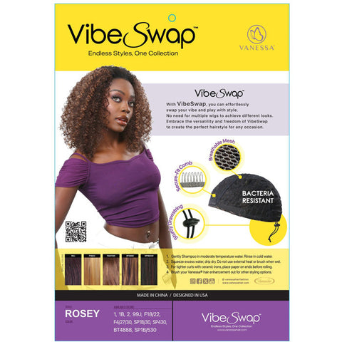 Vanessa Vibe Swap Half Wig - ROSEY Vanessa Vibe Swap Half Wig - ROSEY