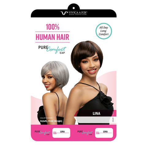Vivica Fox Pure Comfort Cap 100% Human Hair Full Wig - LINA Vivica Fox Pure Comfort Cap 100% Human Hair Full Wig - LINA