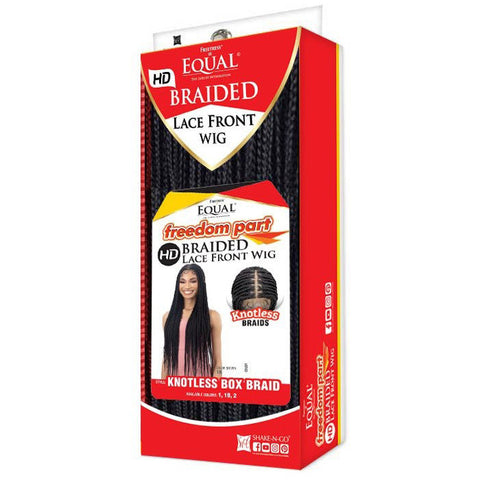Freetress Equal Braided Freedom Part HD Lace Front Wig - KNOTLESS BOX BRAID Freetress Equal Braided Freedom Part HD Lace Front Wig - KNOTLESS BOX BRAID